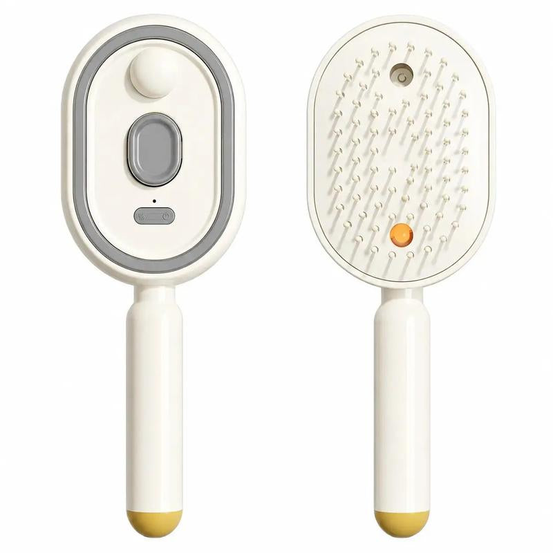【Not Straightened】Electric Spray Air Cushion Massage Comb, Self-Cleaning Anti-Tangle Hair Brush, Anti-Static Volumizing Scalp Massage Brush for Dry Frizzy Hair Care, No Essential Oil Included